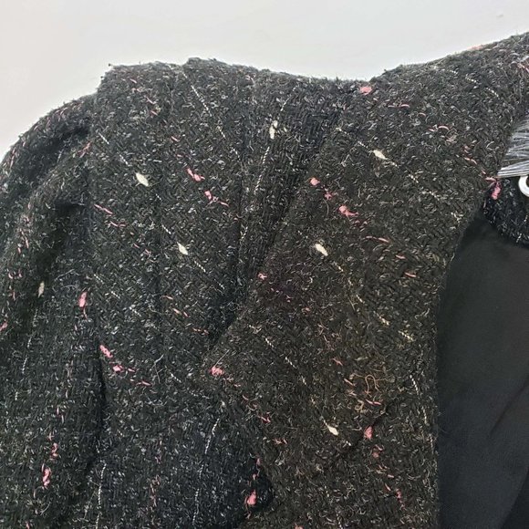 New York Girl Women's Black Double Breasted Half Trench Jacket Coat - Picture 3 of 12